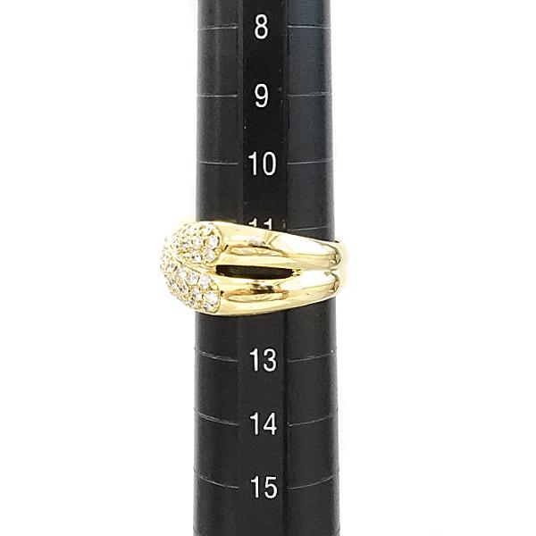 クイーン 平和堂貿易 ダイヤモンド 1.17ct K18YG パヴェ ダブル クロス