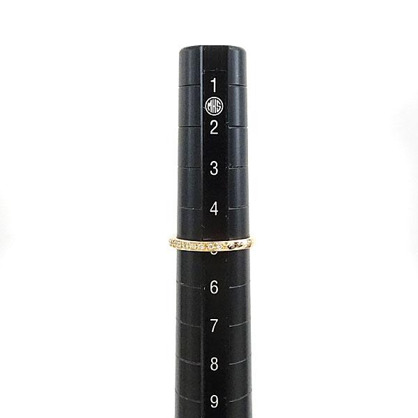 ４℃　K18WGダイヤ付きピンキーリング4〜5号 4℃（ヨンドシー） ダイヤモンド ハーフエタニティ ピンキーリング