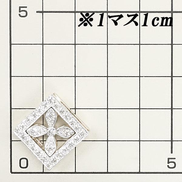 ミキモト ダイヤモンド ペンダントトップ K18WG K18PG マルチway リバーシブル 花 送料無料 中古 美品 SH119198 | MIKIMOTO | 01