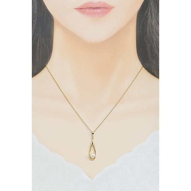 MIKIMOTO ミキモト アコヤパール ネックレス 6.6mm K14YG 一粒パール  