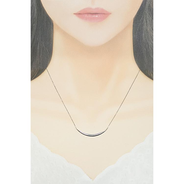 VENDOME AOYAMA ヴァンドーム青山 ネックレス K18WG カーブ 地金のみ 
