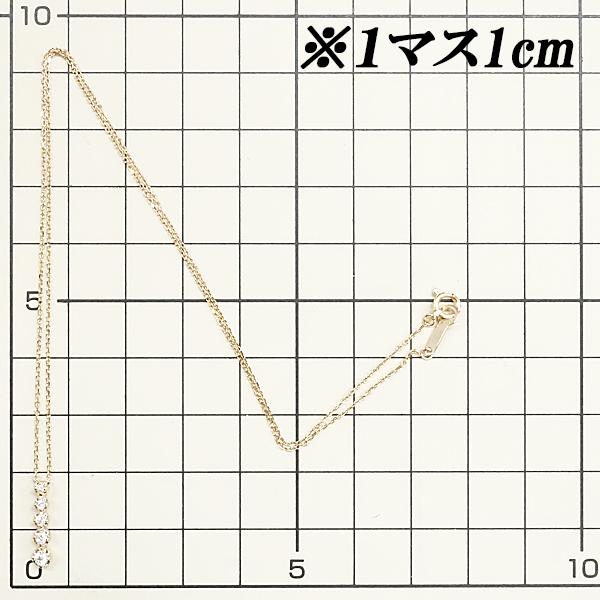4℃ ダイヤモンド ネックレス K18PG 華奢 グラデーション ブランド 