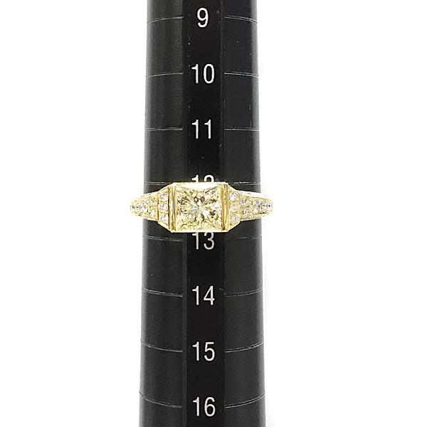 平和堂貿易 プリンセスカット イエローダイヤモンド 1.517ct K18YG