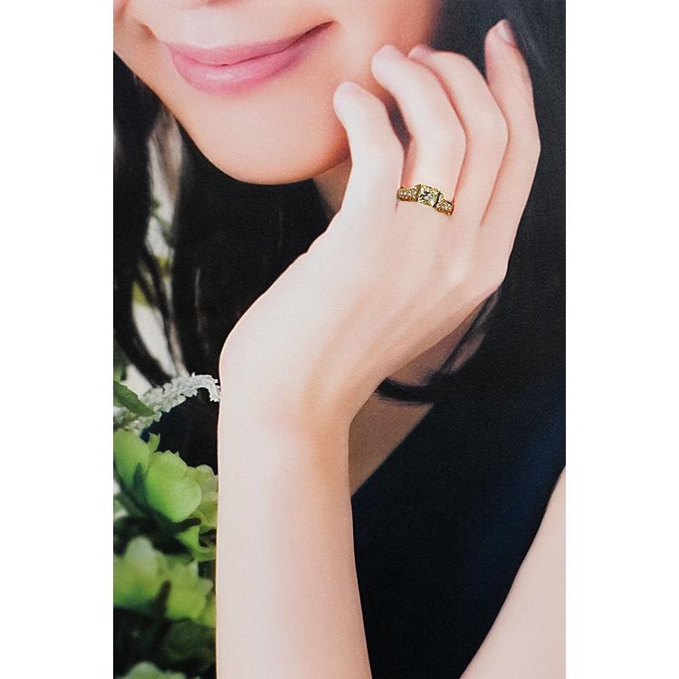 平和堂貿易 プリンセスカット イエローダイヤモンド 1.517ct K18YG