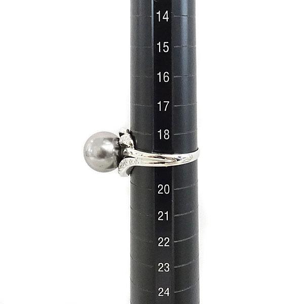 TASAKI（タサキ） 田崎真珠 黒蝶パール リング 11.7mm ダイヤモンド