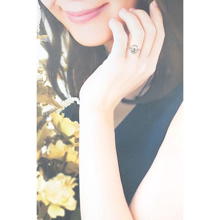 タサキ 田崎真珠 アコヤパール リング 8.2mm ダイヤモンド Pt900  