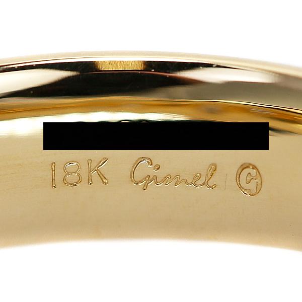 ギメル ダイヤモンド リング 0.458ct K18YG ドット 水玉 甲丸 ギメル ダイヤモンド リング 0.458ct K18YG ドット 水玉 甲丸