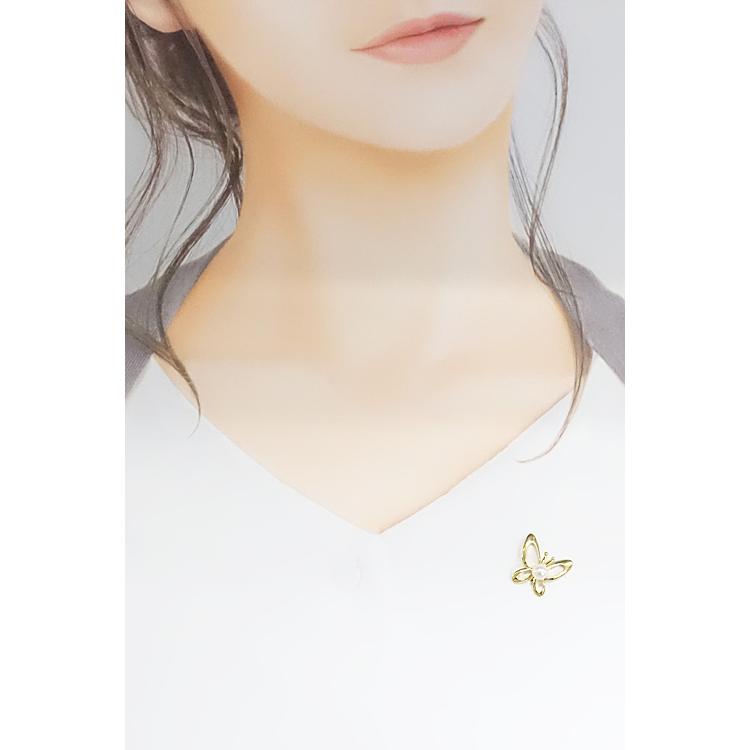 MIKIMOTO ミキモト アコヤパール ピンブローチ K18YG 蝶 チョウ MIKIMOTO ミキモト アコヤパール ピンブローチ K18YG 蝶 チョウ