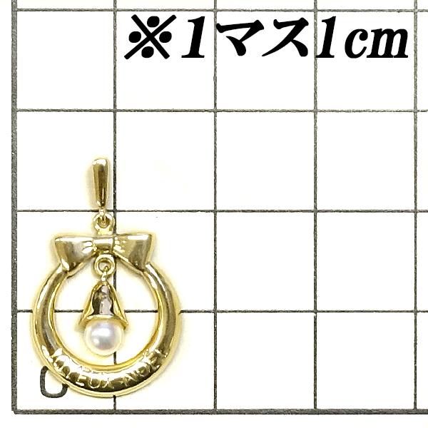 MIKIMOTO ミキモト アコヤパール JOYEUX NOEL ペンダントトップ K18YG  