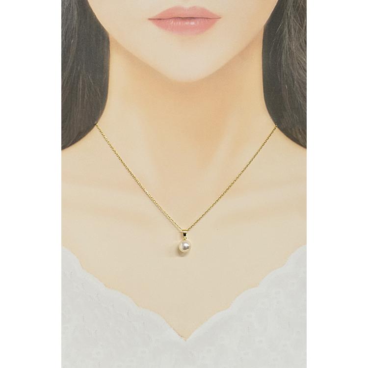MIKIMOTO アコヤパールネックレス　ペンダント MIKIMOTO（ミキモト） アコヤパール ネックレス 8.3mm K18YG 一粒