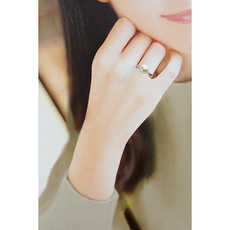TASAKI タサキ 田崎真珠 アコヤパール リング 8.8mm ダイヤモンド  