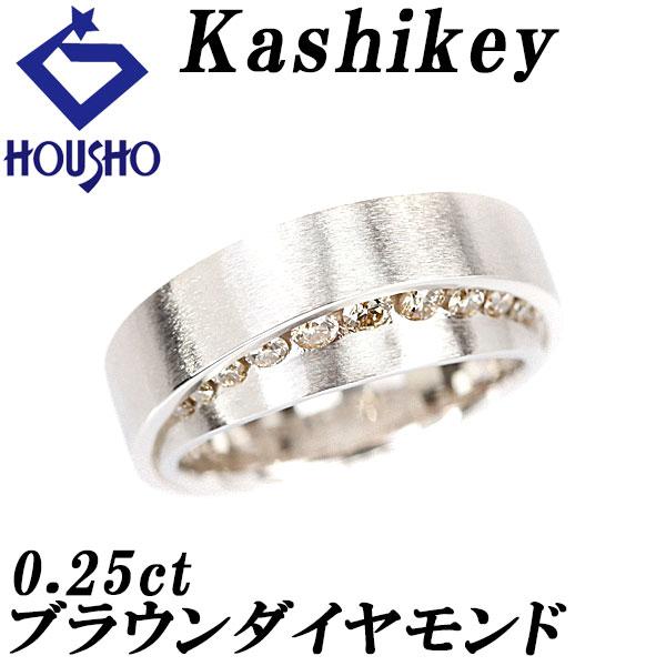 カシケイ ブラウンダイヤモンド マイン M=Y K18WG マット レール留め  
