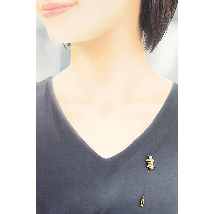 MIKIMOTO（ミキモト） アコヤパール ピンブローチ K18YG 蜂 ハチ はち