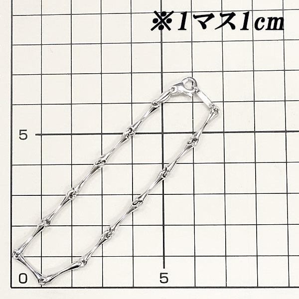 CHIMENTO（キメント） チェーン ブレスレット K18WG 竹 バンブー 中空