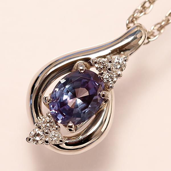 クレサンベール 再結晶アレキサンドライト ネックレス 1.00ct クレサンベール 再結晶アレキサンドライト ネックレス 1.00ct