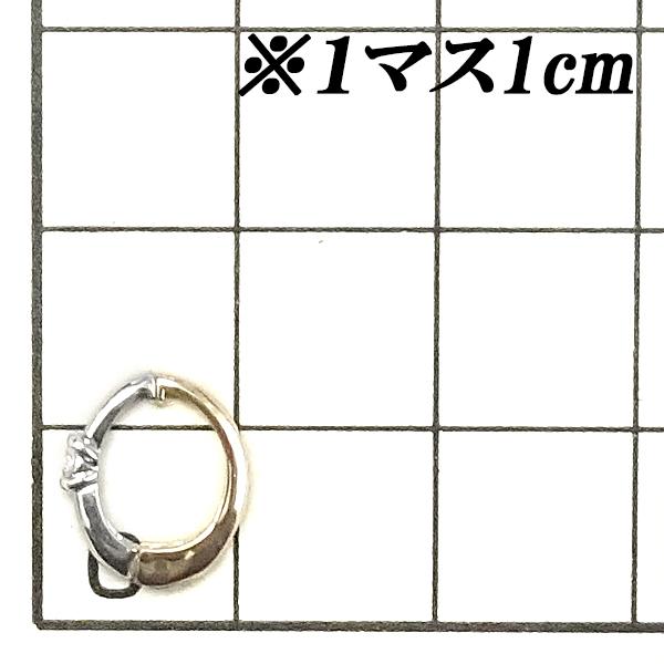 GSTV ダイヤモンド フープ イヤリング 0.04ct Pt900 K18PG ピアリング