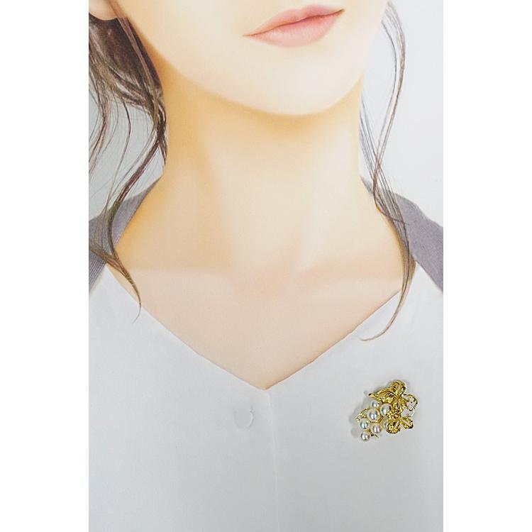 MIKIMOTO（ミキモト） アコヤパール ブローチ ぶどう ブドウ 葡萄 果物