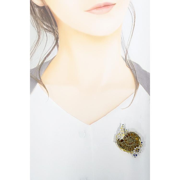石川暢子 サファイア ブローチ パイライト カルサイト 石川暢子 サファイア ブローチ パイライト カルサイト