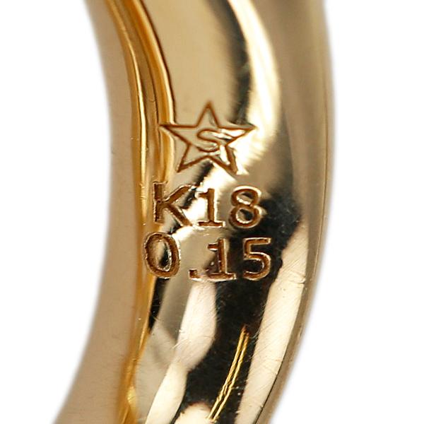 ギンザタナカ ダイヤモンド ネックレス 0.15ct K18YG 一粒石 サークル 