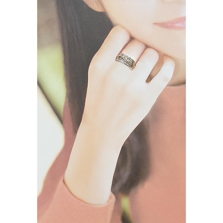 カシケイ ブラウンダイヤモンド メランジェ リング 1.45ct K18PG K18WG  