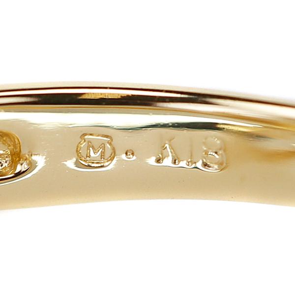 MIKIMOTO ミキモト 淡水パール リング 3.5-3.8mm K18YG リボン 透かし  