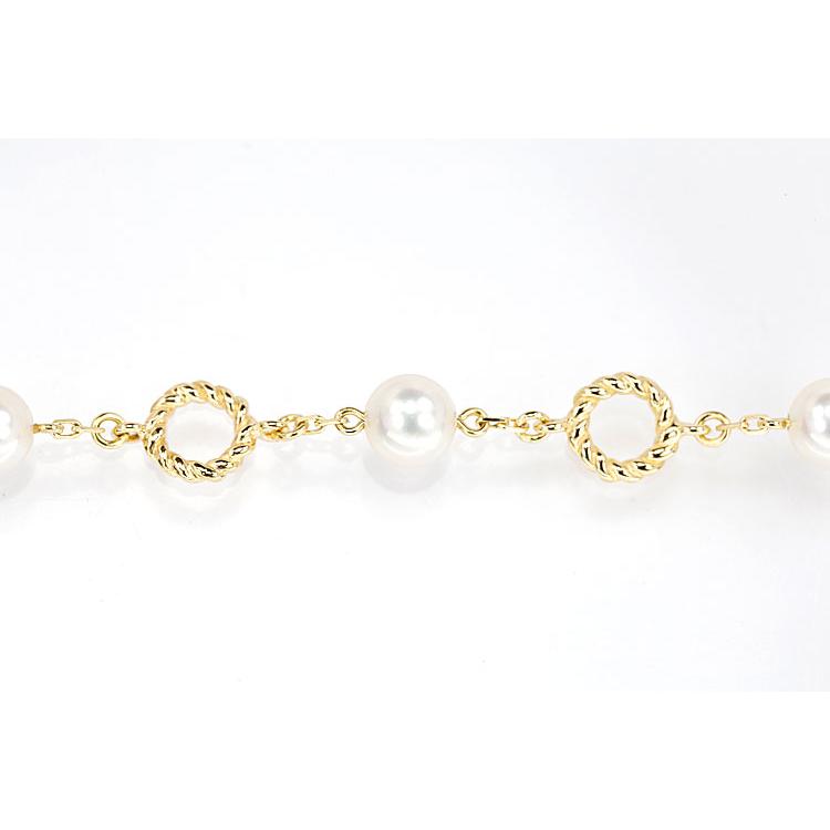 MIKIMOTO（ミキモト） アコヤパール ブレスレット 5.0mm K18YG ロープ