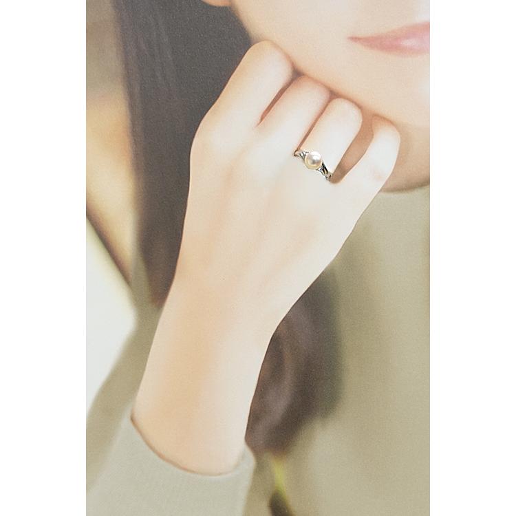 TASAKI（タサキ） 田崎真珠 アコヤパール リング 7.4mm ダイヤモンド