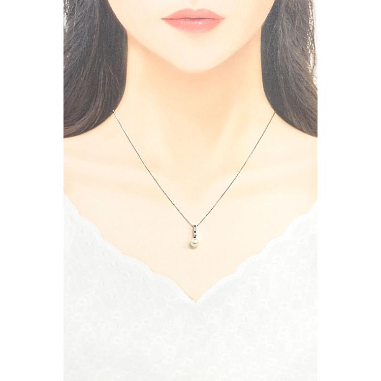 TASAKI タサキ 田崎真珠 アコヤパール ネックレス 6.5mm ダイヤモンド  