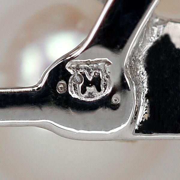 MIKIMOTO（ミキモト） アコヤパール 帯留め 5.4-5.6mm K14WG 透かし