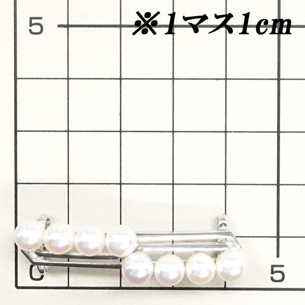 MIKIMOTO（ミキモト） アコヤパール 帯留め 5.4-5.6mm K14WG 透かし