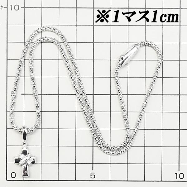 CHIMENTO（キメント） ダイヤモンド ネックレス K18WG クロス 十字架