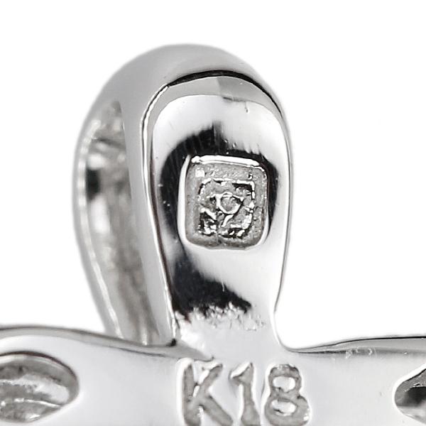 ルビー ペンダントトップ 淡水パール ダイヤモンド K18WG 王冠