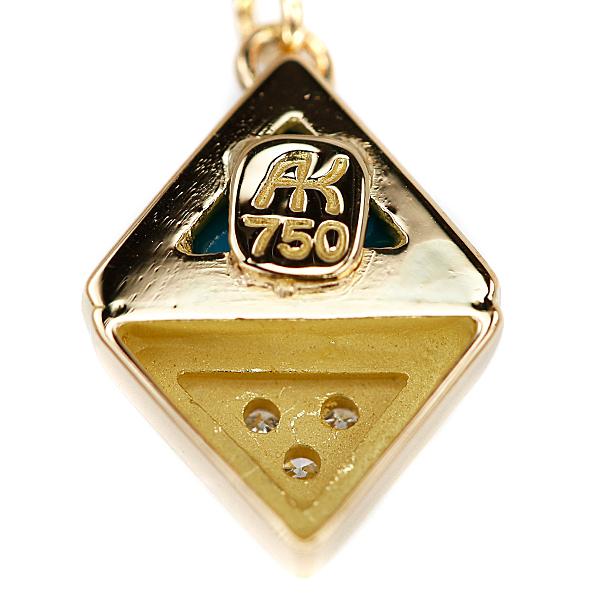 AKコレクション トルコ石 イヤリング ダイヤモンド K18YG ターコイズ  