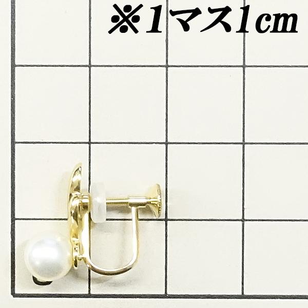 MIKIMOTO ミキモト アコヤパール イヤリング K18YG 一粒パール 梨地 