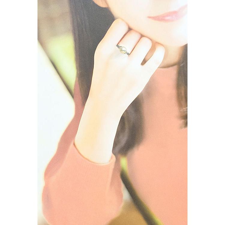 MIKIMOTO（ミキモト） アコヤパール リング 8.9mm ダイヤモンド Pt900 