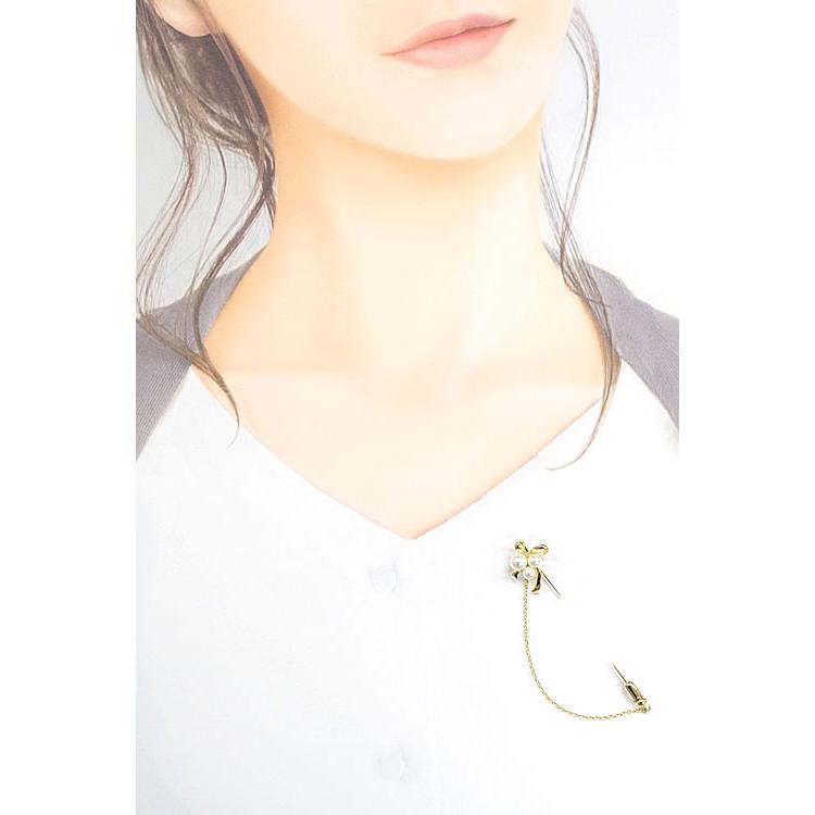 MIKIMOTO（ミキモト） アコヤパール ピンブローチ 4.3-6.0mm K18YG