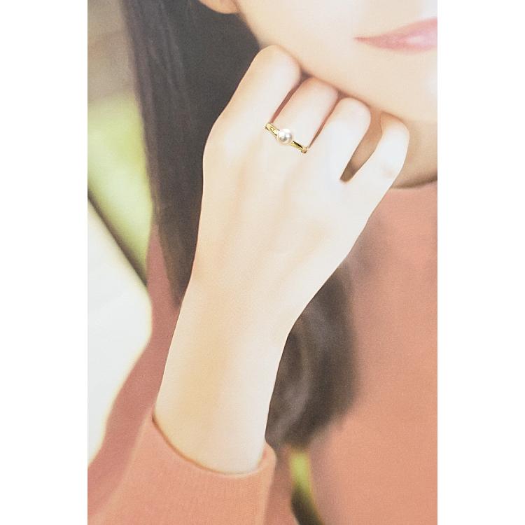 TASAKI（タサキ） 田崎真珠 アコヤパール リング K18YG 一粒パール