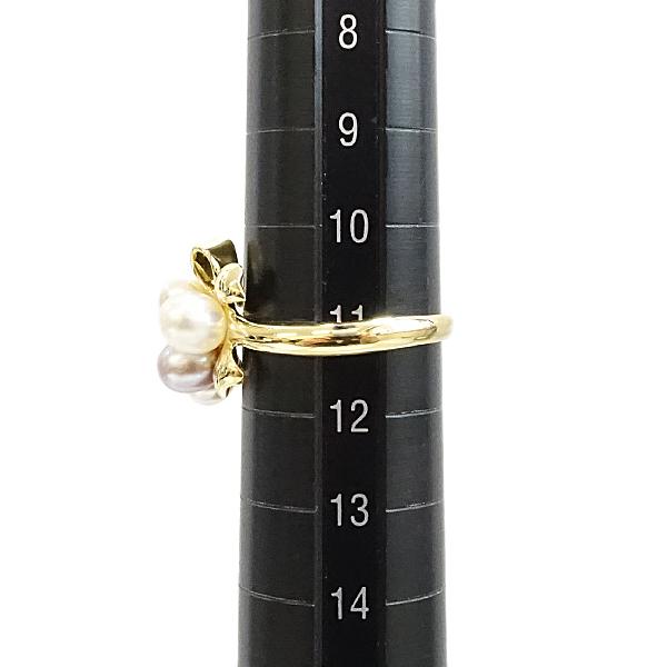 MIKIMOTO（ミキモト） 淡水パール リング K18YG リボン ブランド 送料 