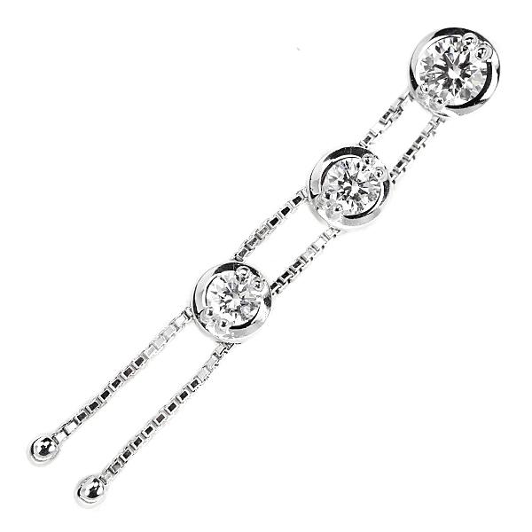 TASAKI（タサキ） 田崎真珠 トリロジー ダイヤモンド チェーン ピアス