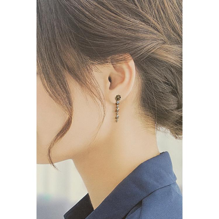 カシケイ ブラウンダイヤモンド ピアス Pt850 Pt900 ブランド 中古 美