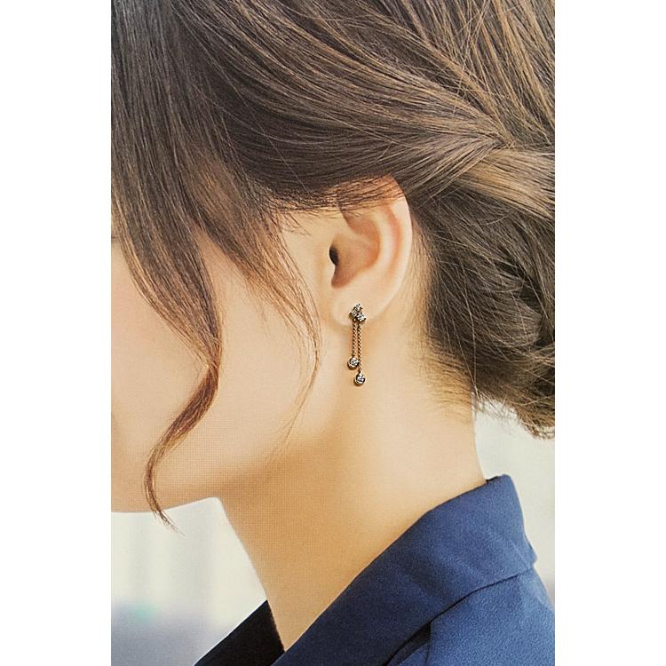 ベリテ ダイヤモンドピアス 月末セール】ベリテ K18WG バケットカット