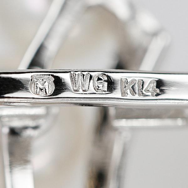 MIKIMOTO（ミキモト） アコヤパール 帯留 K14WG 葉 リーフ ボタニカル 