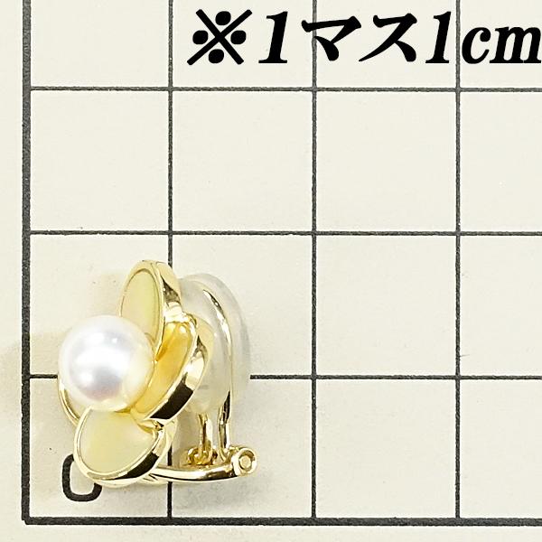 TASAKI（タサキ） 田崎真珠 アコヤパール イヤリング シェル K18YG 花