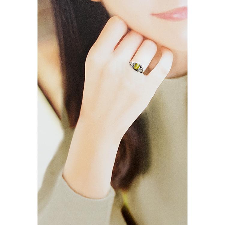 MIKIMOTO ミキモト クリソベリルキャッツアイ リング ダイヤモンド  
