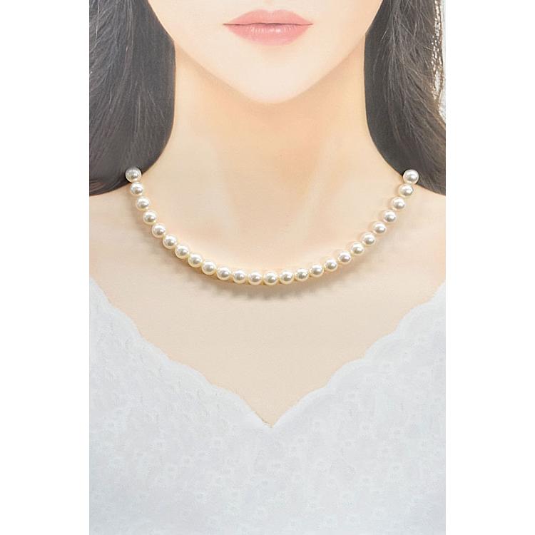 MIKIMOTO（ミキモト） アコヤ真珠 ネックレス K18ホワイトゴールド 連 