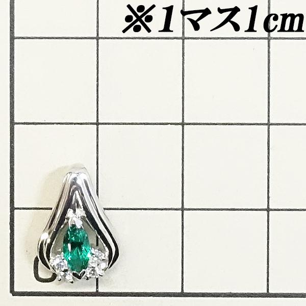 クレサンベール 京セラ エメラルド ペンダントトップ ダイヤモンド 