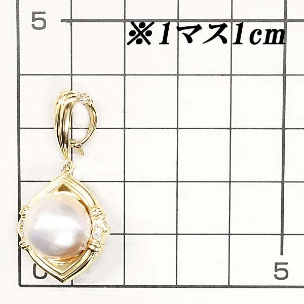 タサキ マベパール ペンダントトップ ダイヤモンド K18イエロー