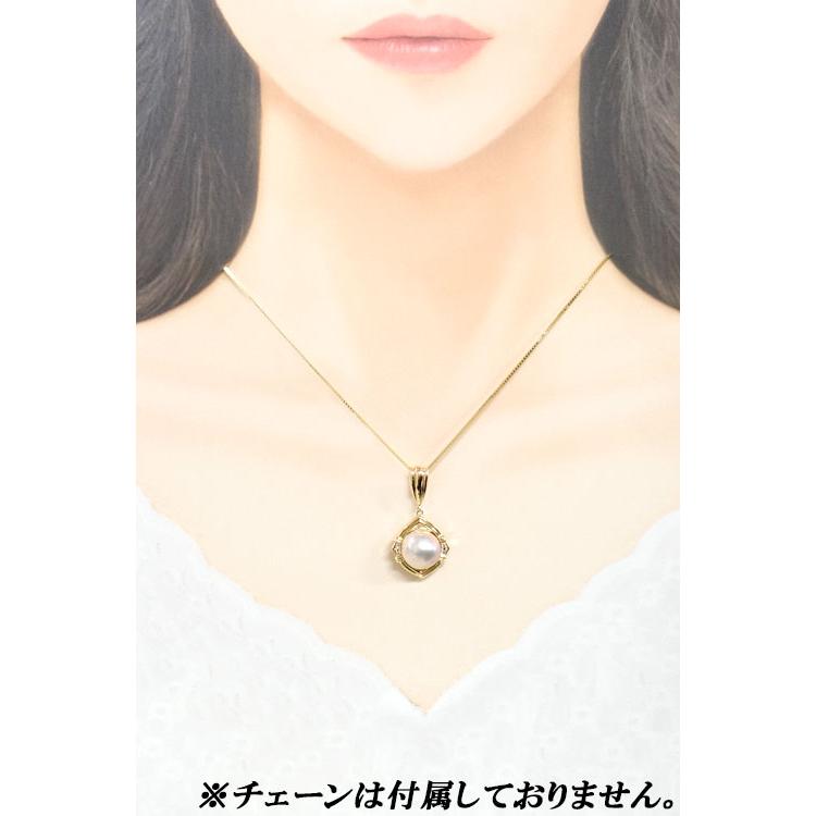 K18マベパールペンダントトップ 真珠専門館 マベ真珠 K18 ペンダントトップ 12mmUP 金具変更可能 K14WG