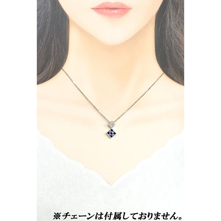 ジュエルスタジオ ブルーサファイア ペンダントトップ ダイヤモンド 