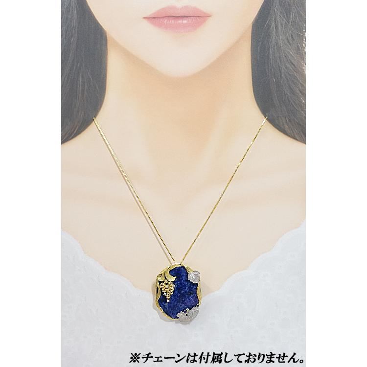 石川暢子 18k プラチナ ペンダント ブローチ アズタイム ソーダライト アズタイム 石川暢子 ダイヤモンド ブローチ サファイア K18YG Pt900